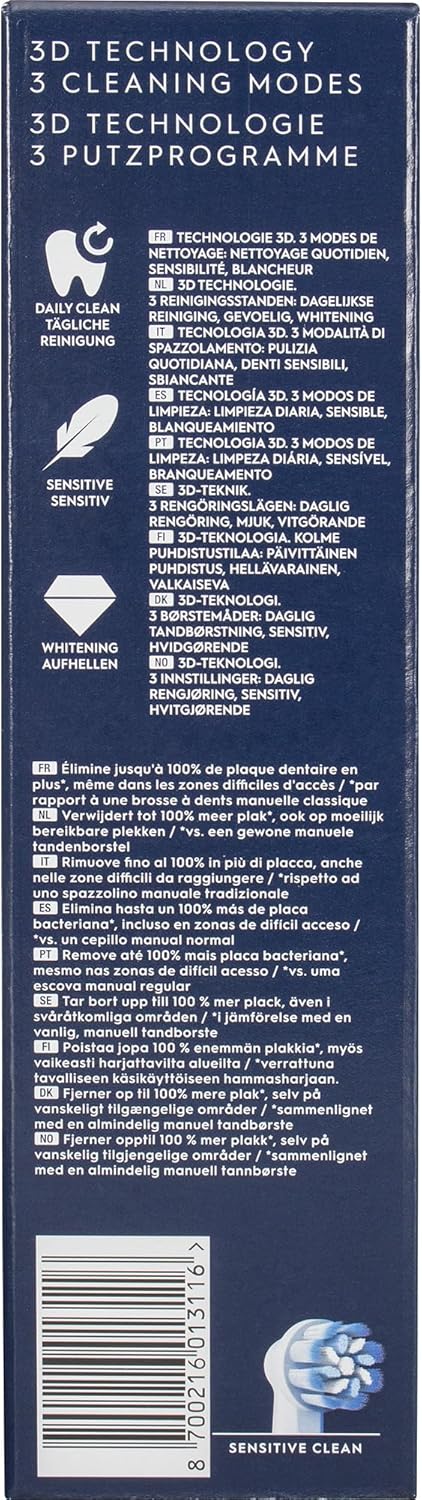 Oral-B Wiederaufladbare elektrische Zahnbürste Series 1 Blau mit 1 Ersatzbürste. 1 Zahnbürste