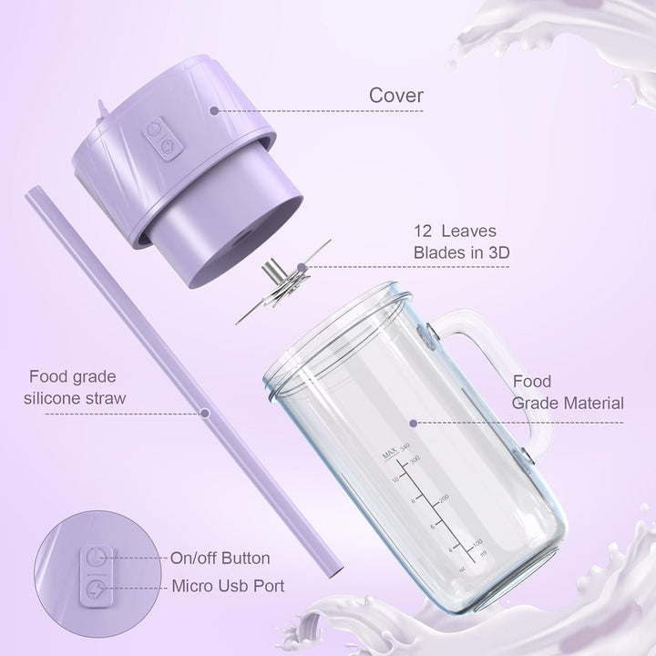 Mixer Smoothie Maker, Smoothie Mixer Klein, Mini Tragbarer Blender, Tragbarer Mixers USB, Smoothie-M