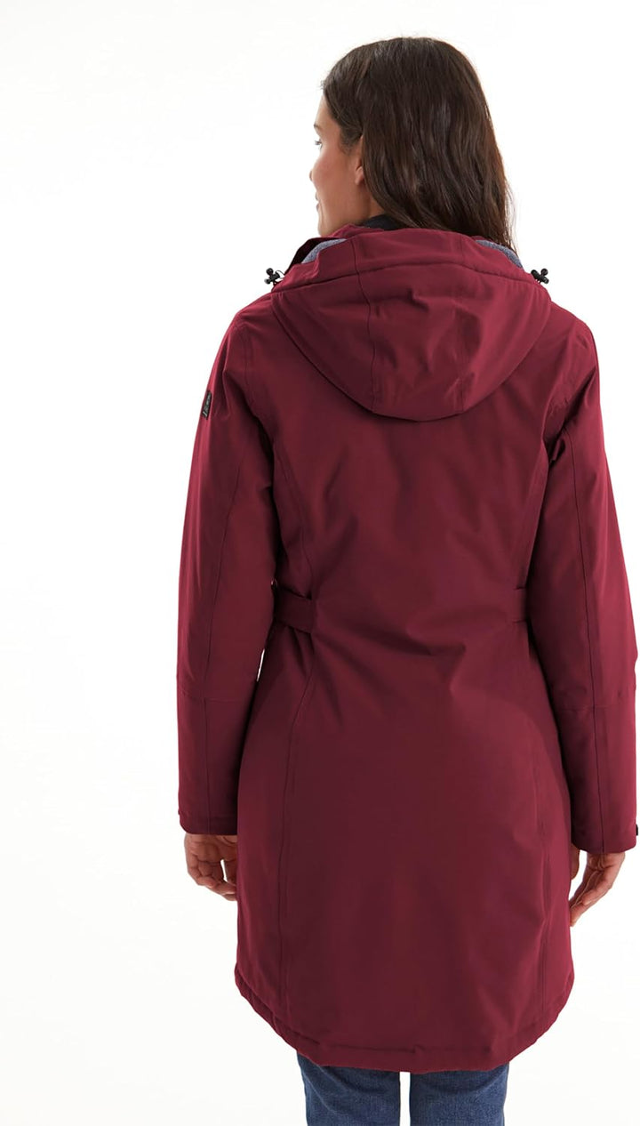 Killtec Damen Kow 165 Wmn Prk Funktionsparka/Parka mit abzippbarer Kapuze 42 weinrot, 42 weinrot