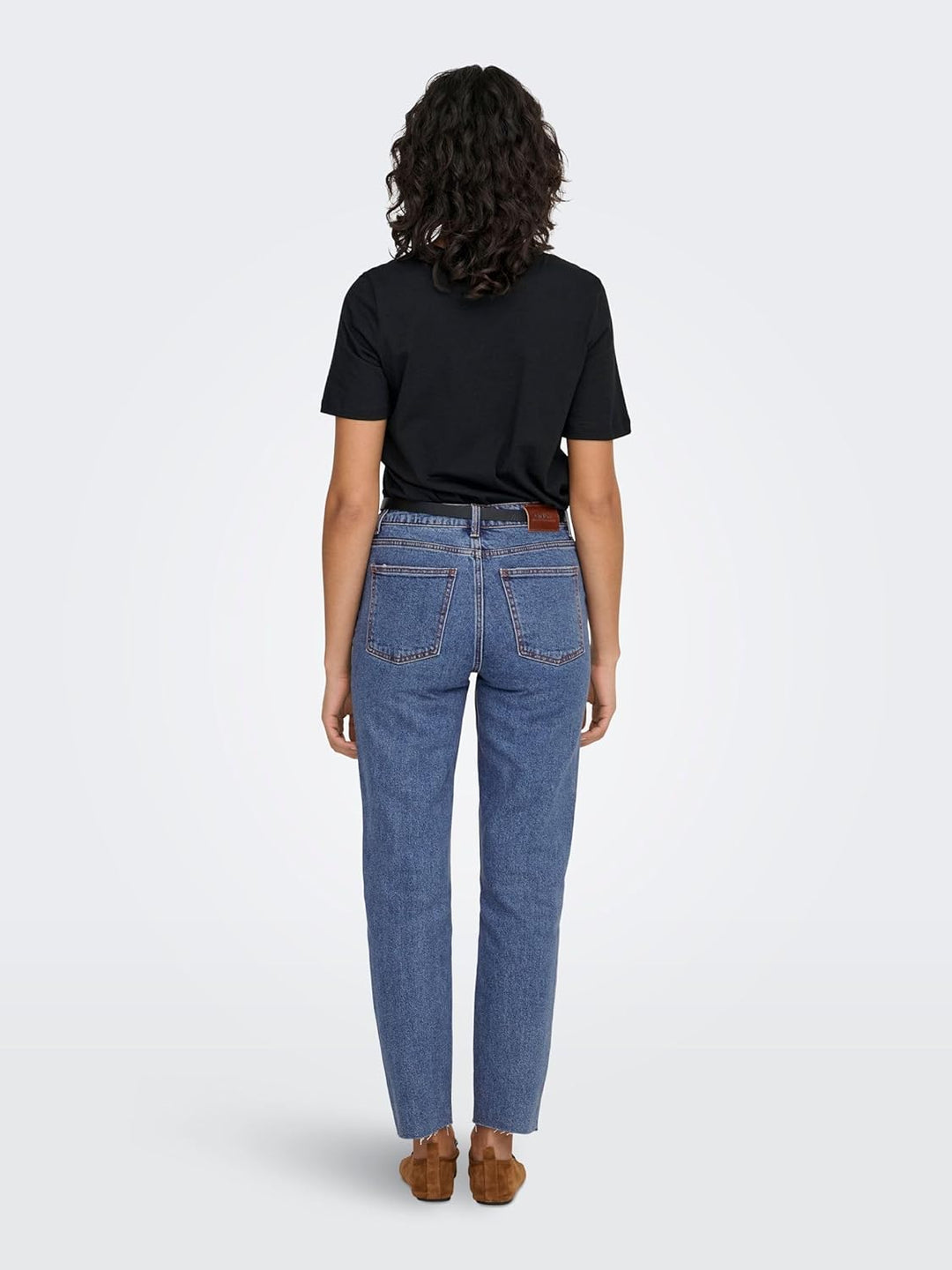 ONLY Damen Hose Onlemily Hw Straight ANK Col CC PNT 27W / 30L Dark Blue Denim, 27W / 30L Dark Blue D