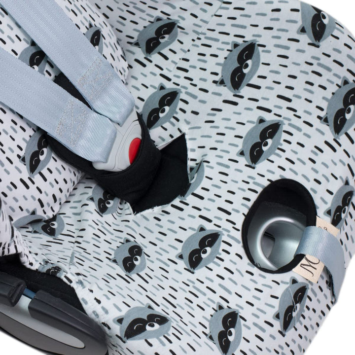 JYOKO Kids SitzBezug kompatibel mit Cybex Aton Cloud-Q-M-2-4-5 (Cloud Q-M, Raccoon) Cloud Q-M Raccoo