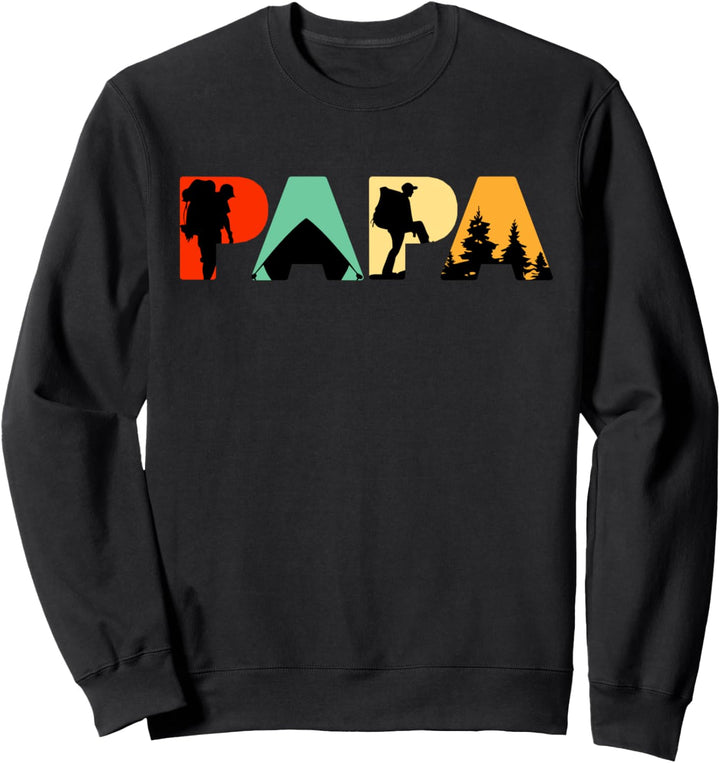 Retro-Camping-Papa, Lustiges Vintage-Papa-Camping-Geschenk Sweatshirt