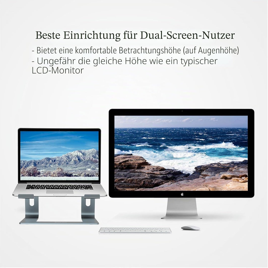 BoYata Laptop Ständer, Ergonomisch Aluminium Notebook Ständer, Tragbarer Belüfteter Laptop Halterung