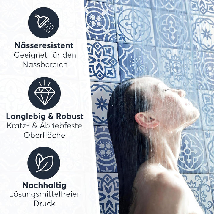 CREATISTO Klebefliesen Stickerfliesen Fliesenfolie - Aufkleber Folie für Fliesen I Klebefliesen Deko