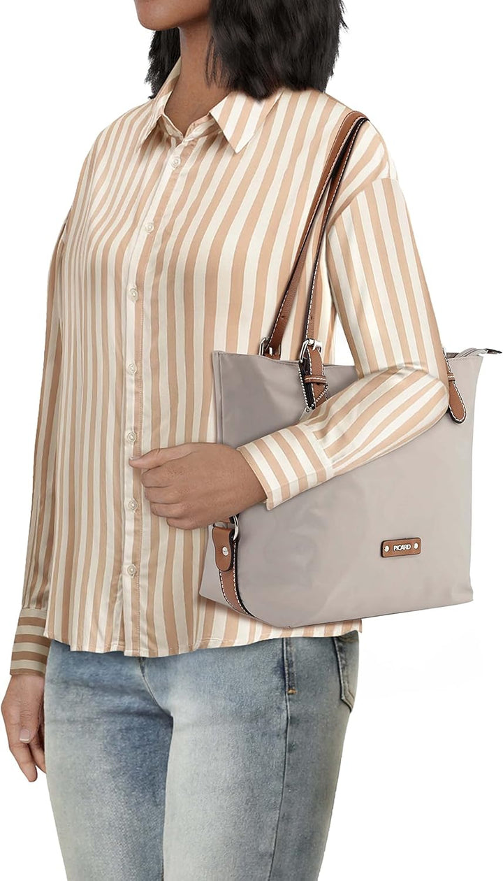 Picard Damen Shopper SONJA aus Nylon Mittel | mit Reissverschluss | Shopper | Alltag, Ausgehen Perle