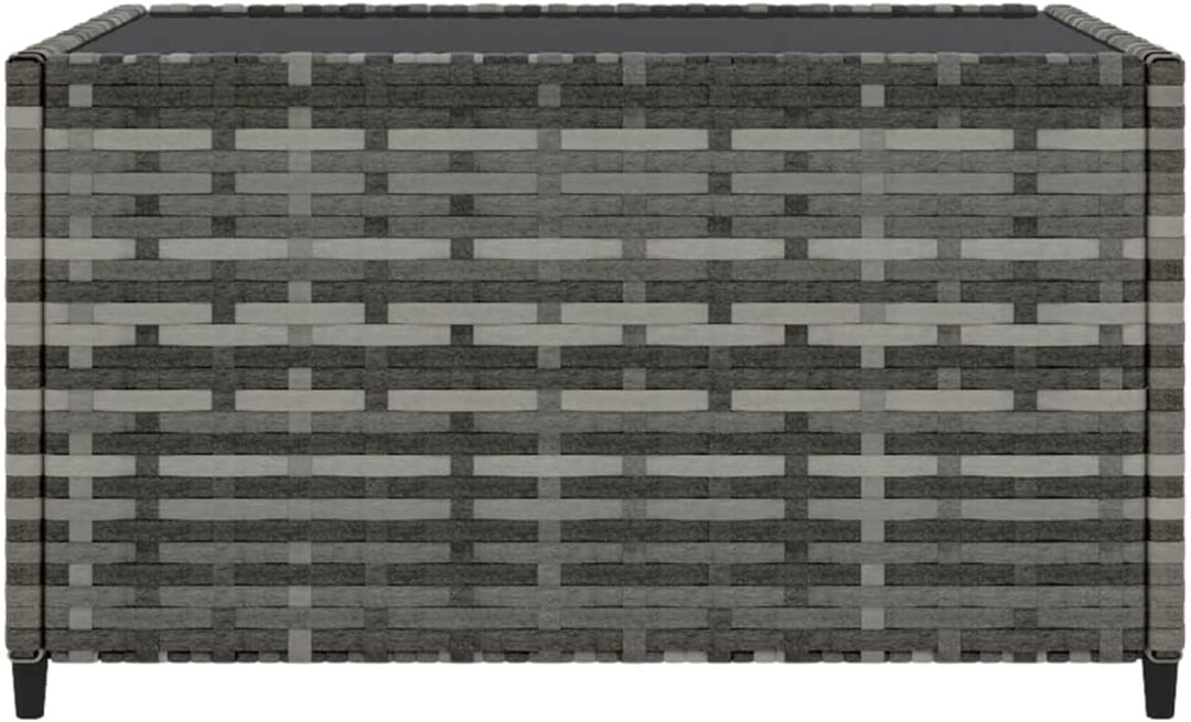 Tidyard Garten Couchtisch Beistelltisch Polyrattan Balkontisch Gartenmöbel Kaffeetisch Teetisch Quad
