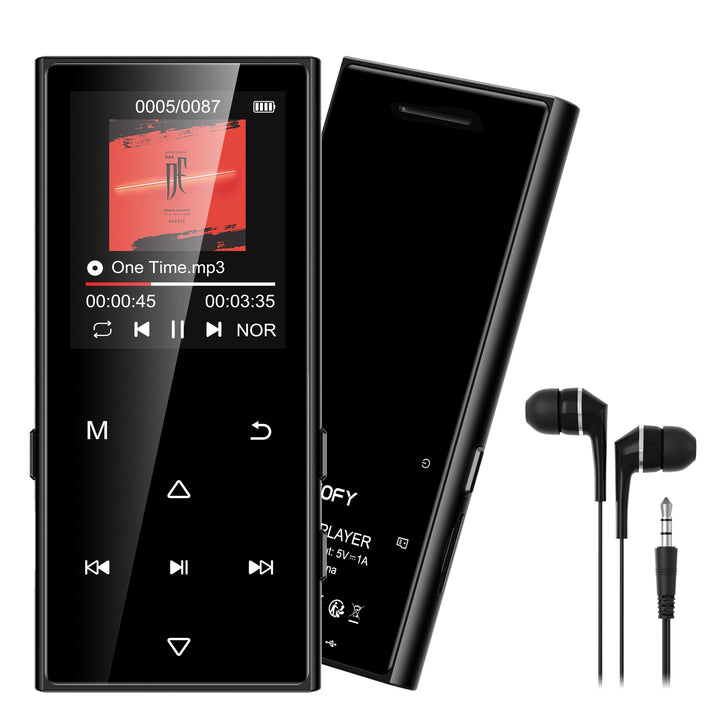 SWOFY 128GB MP3-Player mit Bluetooth 5.3 und einem 1.8-Zoll-Touchscreen, HiFi-Musik, Kinder-MP3-Play