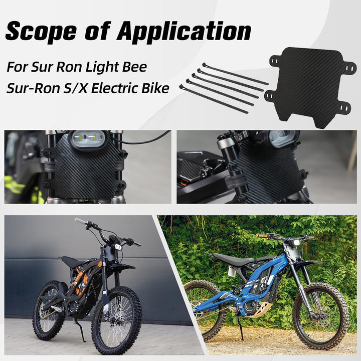 JFG RACING Kennzeichenhalter Sur Ron,Motorrad Nummernschild Kennzeichenrahmen Carbon Frontnummernsch
