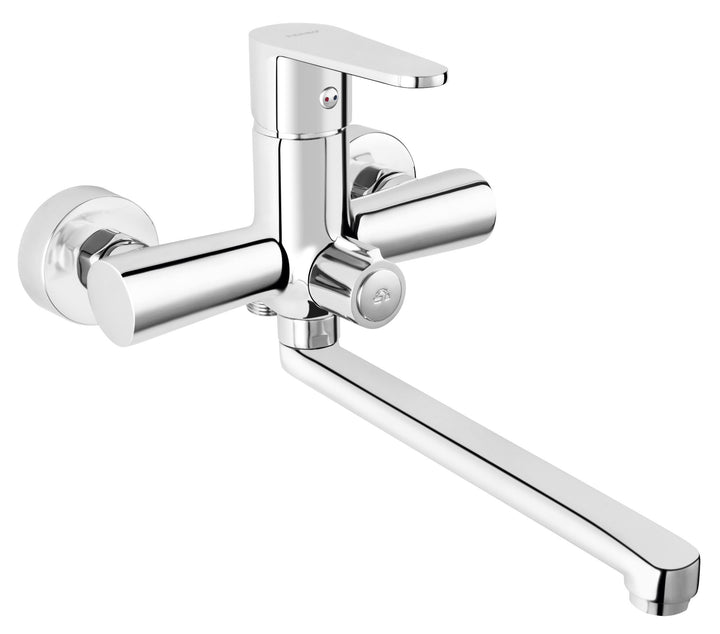 Wandarmatur Wandbatterie Armatur Wand mit Umstellventil Umsteller Anschluss Schlauch Brauseschlauch