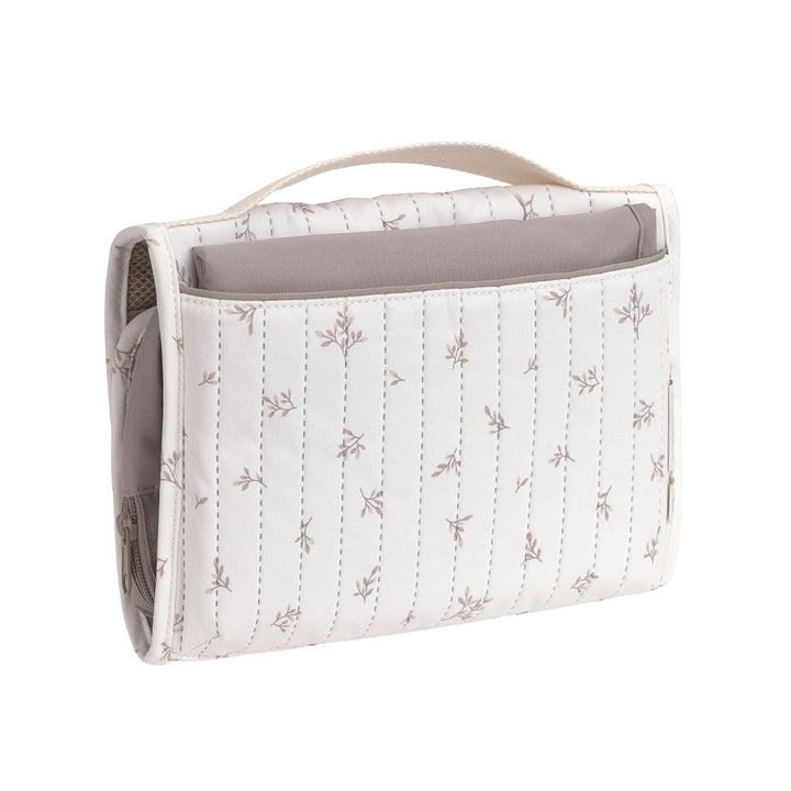 LÄSSIG Windeltasche XL mit Wickelunterlage für unterwegs Nature Leaves | Wickelorganizer, Baby Wicke