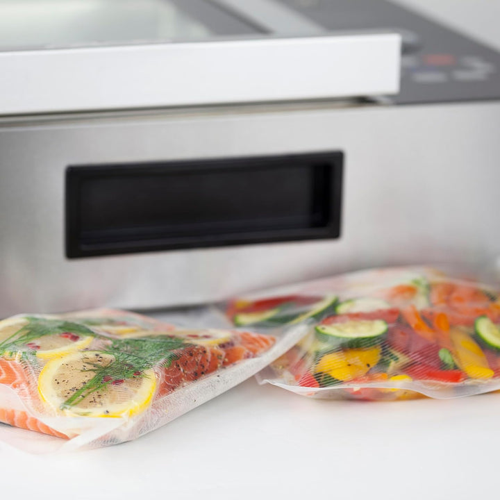 CASO VacuChef Slim-Line - Kammervakuumierer aus Edelstahl, Ultra flaches Design, starke Vakuumpumpe