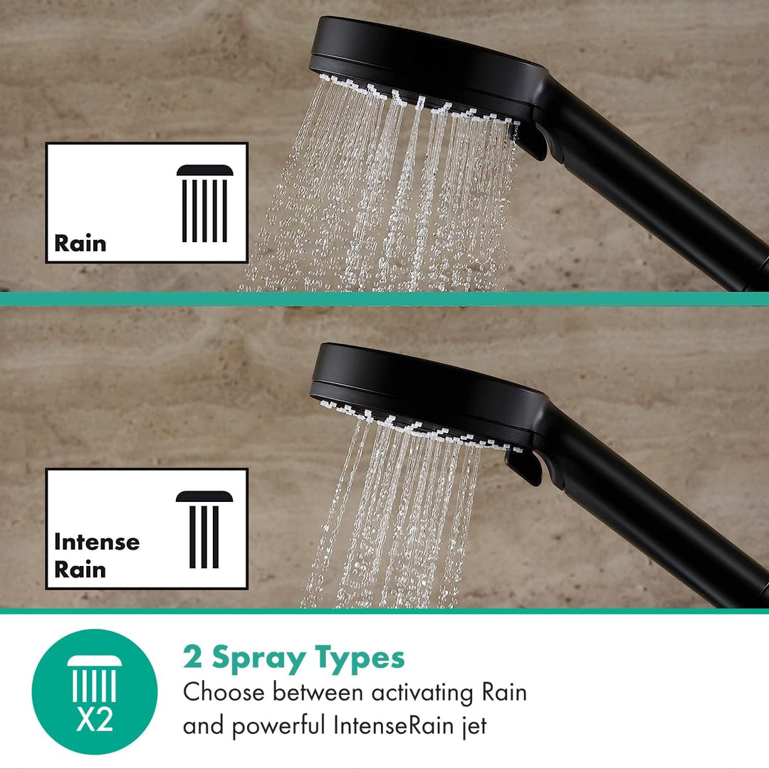 hansgrohe Vernis Blend - Duschkopf, Handbrause mit 2 Strahlarten, runde Duschbrause (100 mm), Brause