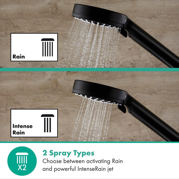 hansgrohe Vernis Blend - Duschkopf, Handbrause mit 2 Strahlarten, runde Duschbrause (100 mm), Brause
