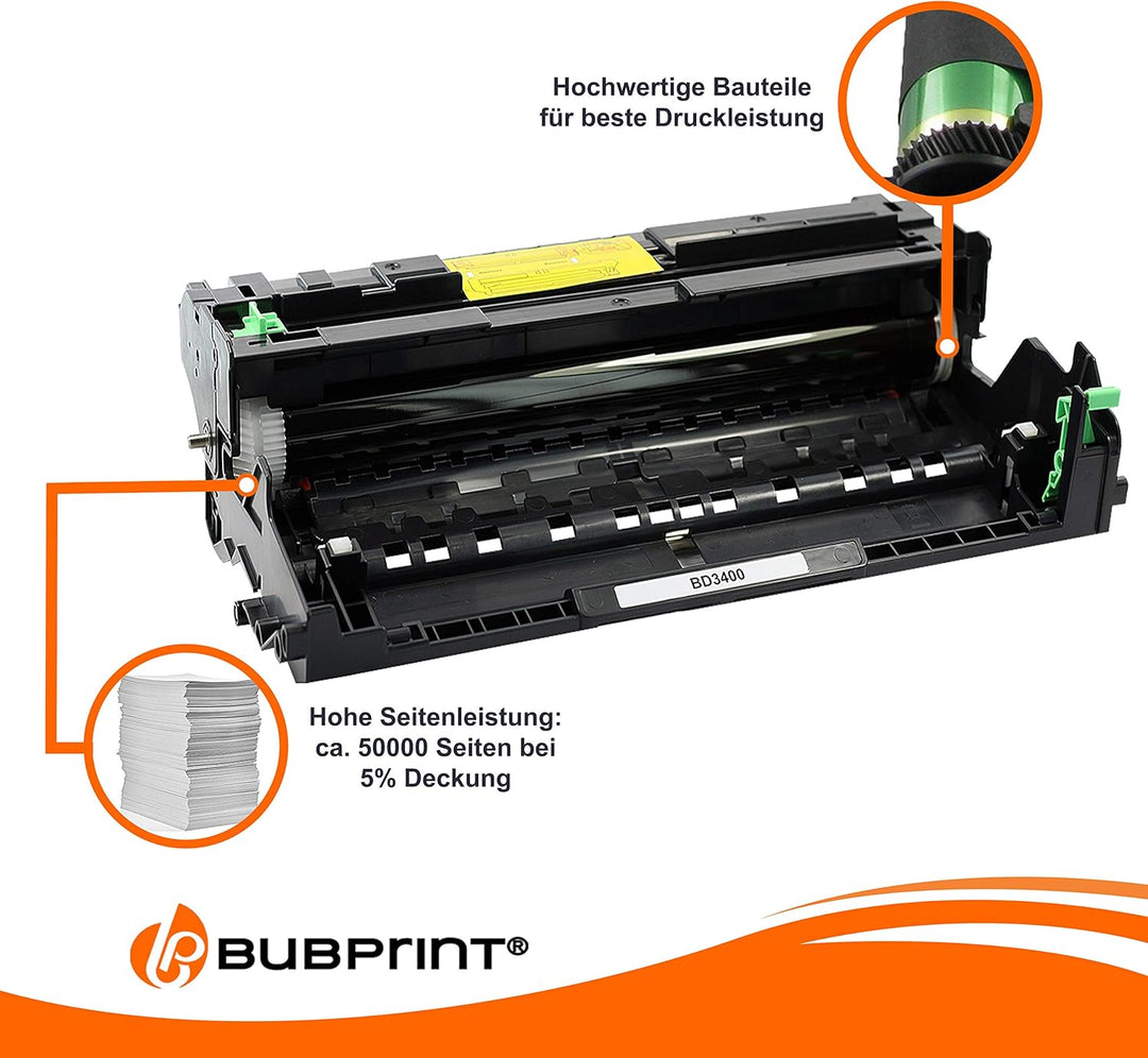 Bubprint Bildtrommel kompatibel als Ersatz für Brother DR-3400 für DCP-L5500DN HL-L5000D HL-L5100 HL
