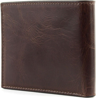 Fossil Herren Derrick Leder Bifold Geldbörse 11,43 cm L x 1,905 cm B x 8,89 cm H Dunkelbraun, Dunkel