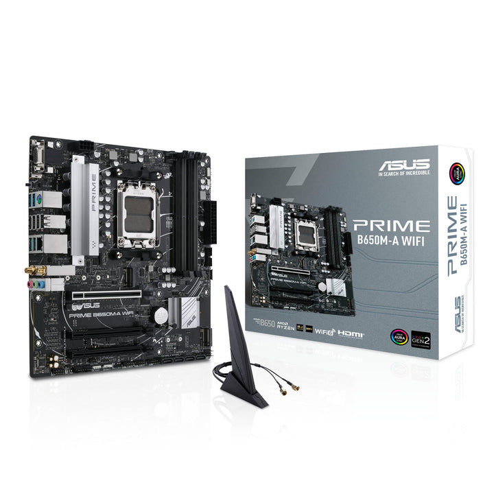 ASUS Prime B650M-A WIFI Gaming Mainboard Sockel AMD AM5 (Ryzen 7000, micro-ATX, DDR5 Speicher, PCIe
