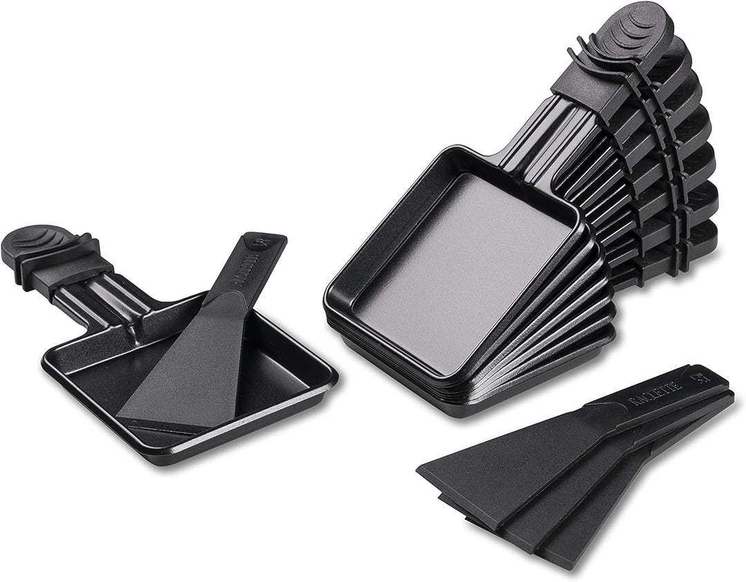 Bestron 2-in-1 Raclette-Partygrill: elektrisches Raclette für bis zu 8 Personen, kratzfester Naturgr