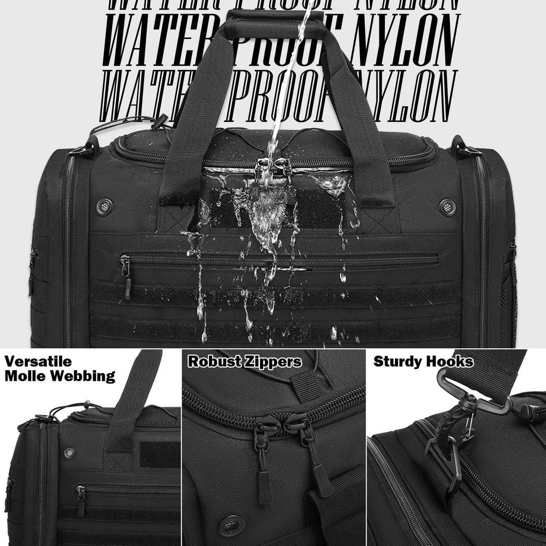 65L Sporttasche Herren mit 2 Trennwänder Reisetasche Einsatztasche | wasserabweisend Sport Duffle Ba