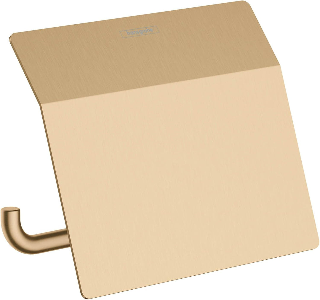 hansgrohe Toilettenpapierhalter AddStoris, Papierrollenhalter mit Abdeckung, Brushed Bronze, 1 Rolle