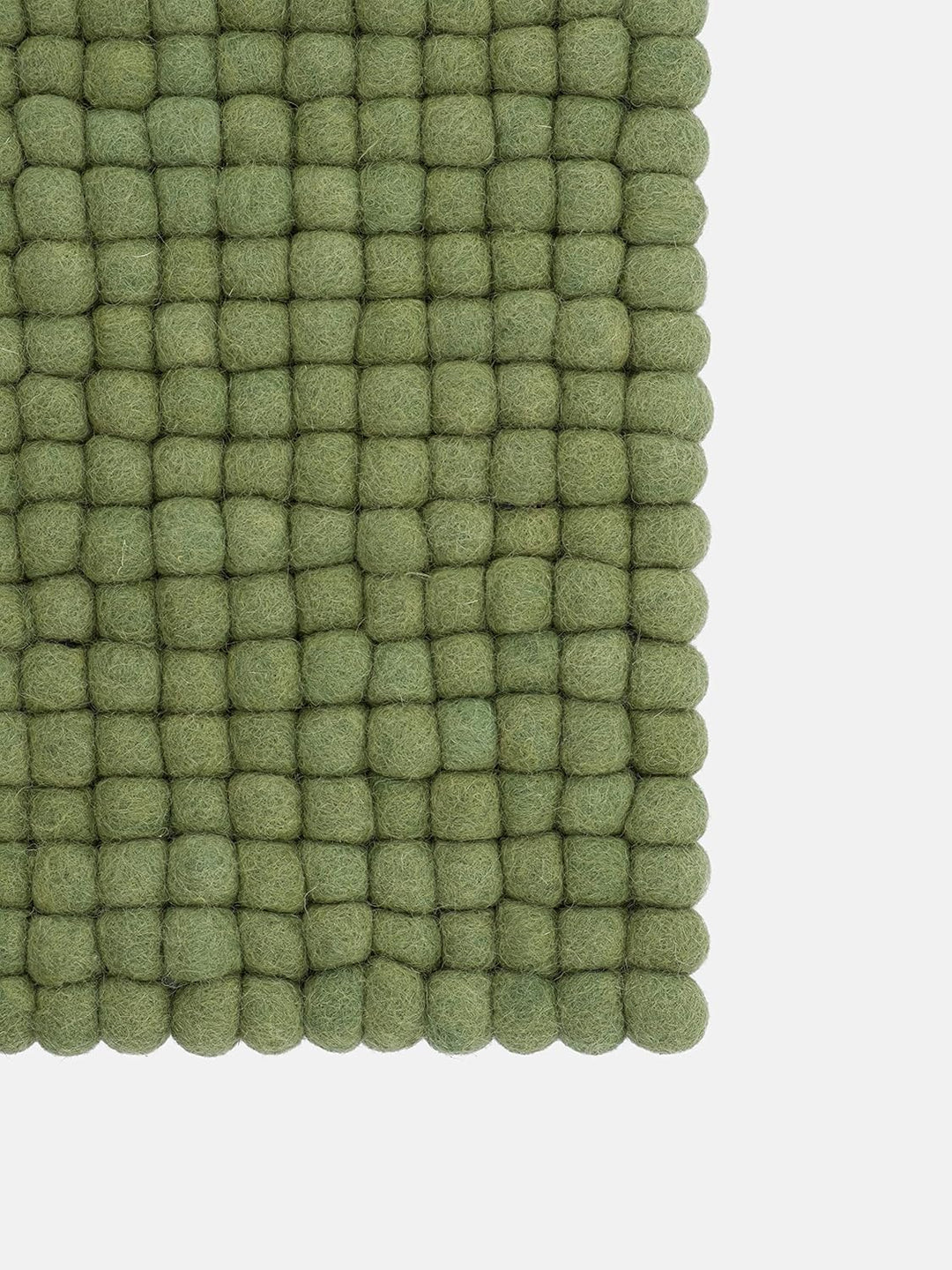 myfelt Filzkugel-Sitzauflage Stuhlauflage - Kaspar - quadratisch, 36x36 cm, Dunkelgrün, Dunkelgrün