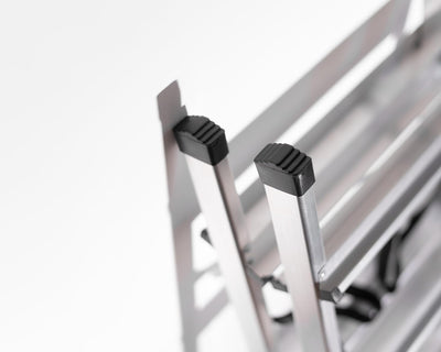 Drabest Aluminium Trittleiter Leiter beidseitig begehbar, 2x3 Stufen, 125kg, 2x3 Stufen