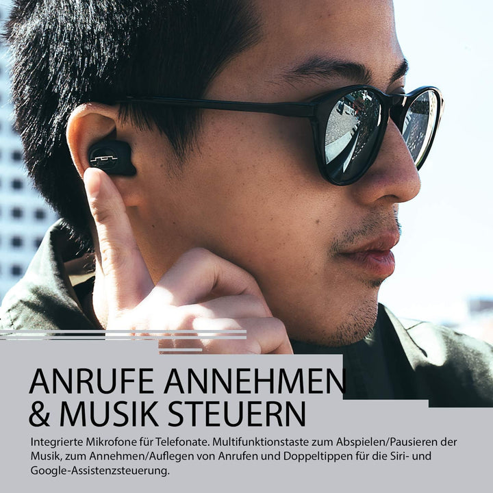 SOL REPUBLIC Amps Air 2.0 bluetooth Ohrhörer In-Ears schwarz 3-Stunden-Spielzeit/Ladeetui für bis zu