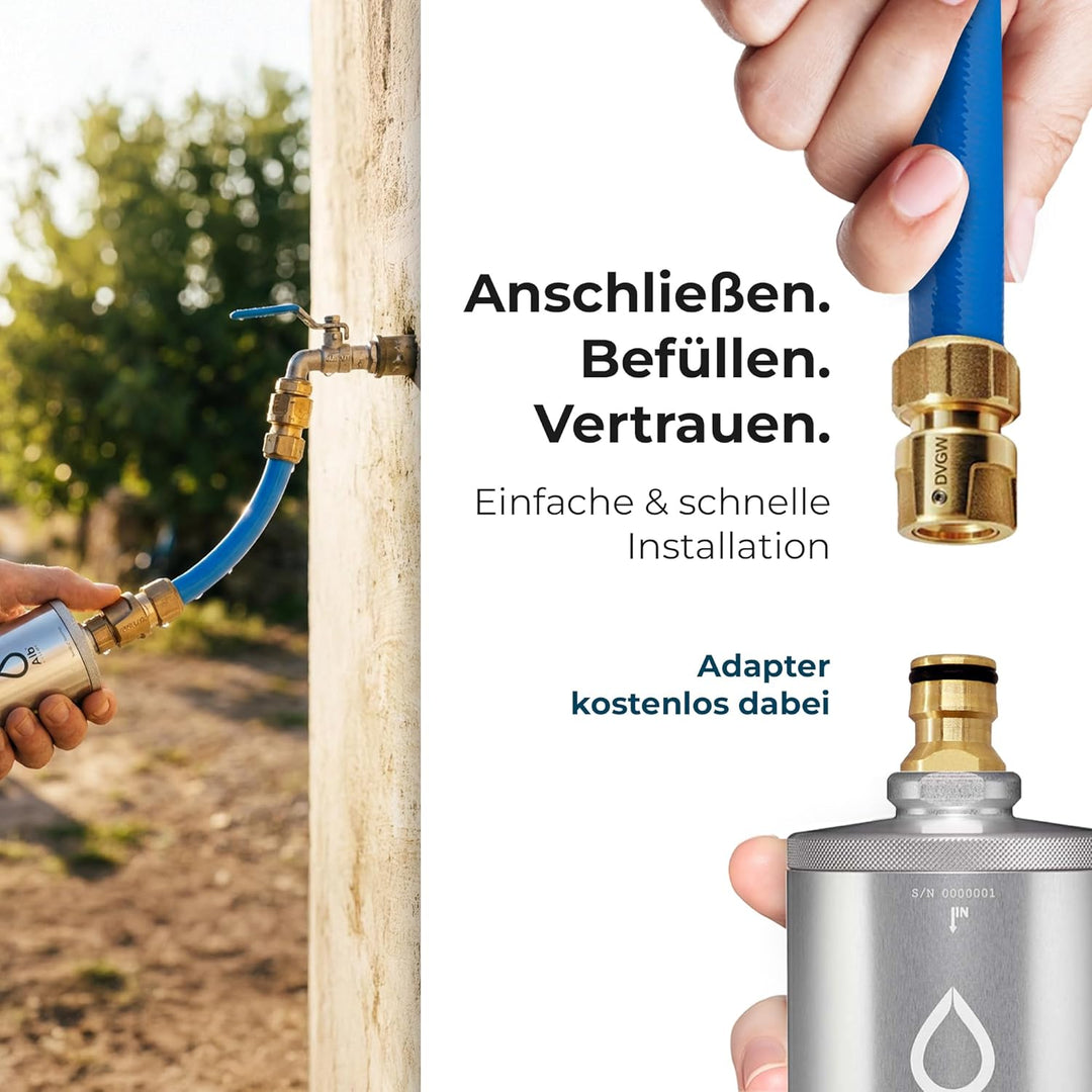 Alb Filter® MOBIL Active Trinkwasserfilter | Sauberes Trinkwasser unterwegs mit Boot, Yacht, Camping