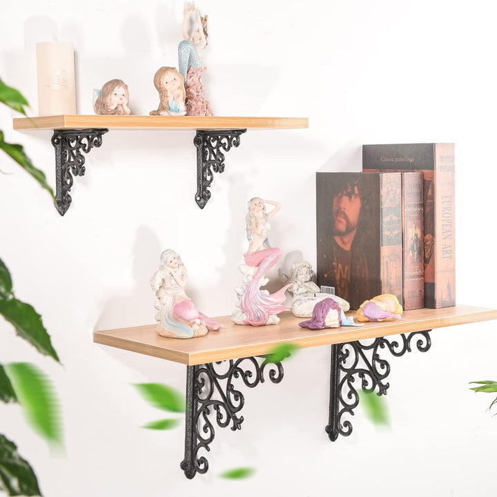 Sungmor Regalhalterungen aus Gusseisen, Wandmontage, robust und stabil, 90 ° rechtwinklig, Wandplatt
