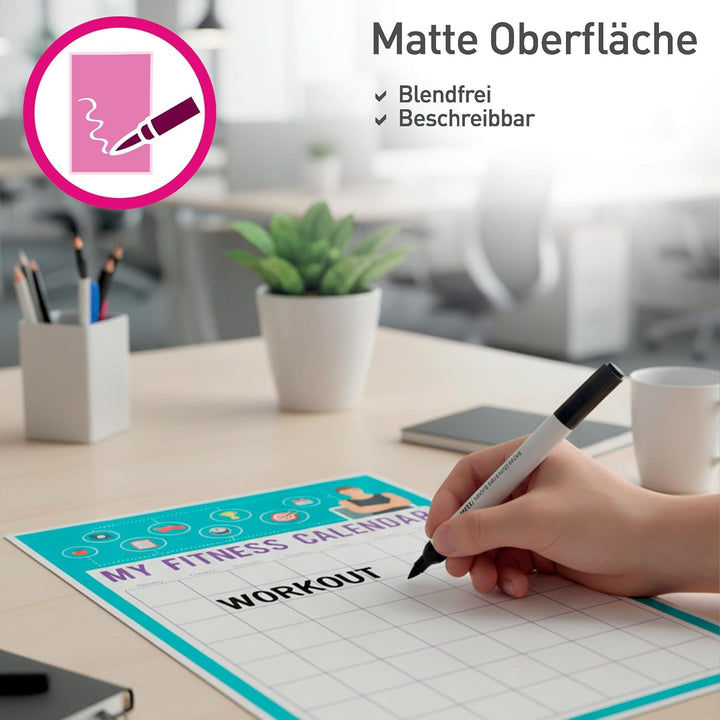 Leitz Heisslaminierfolien A3 Matt 125 mic, Hochwertige Laminierfolien im 100er Pack, zum Beschriften