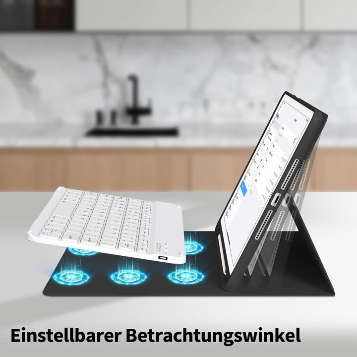 Tastatur Hülle für iPad 9. Generation / 8. Generation / 7.Generation 10,2 Zoll, Magnetisch Abnehmbar