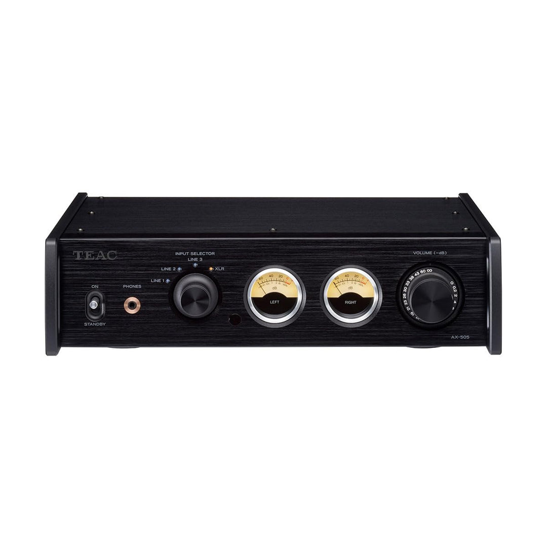 Teac AX-505-B Stereo Vollverstärker (115 Watt je Kanal, Stromsparfunktion, Kopfhörerverstärkerschalt
