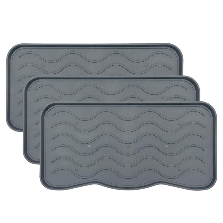 Set Schuhabtropfschale Schuhmatte wasserdichte, pflegeleicht, Kunststoffmatte schützt Böden Schuhabl