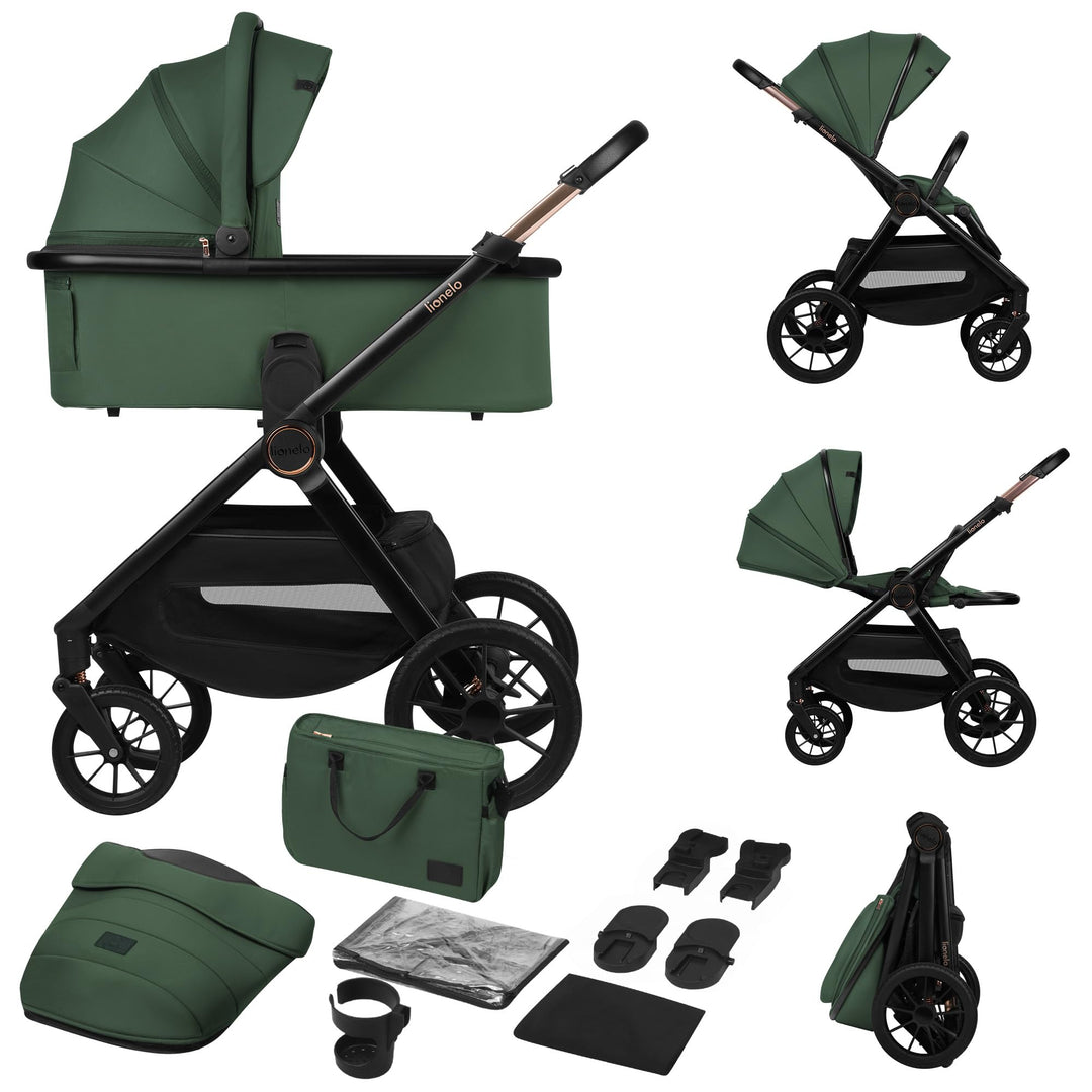 Lionelo Layla Kinderwagen 2 in 1 Kombikinderwagen (0-4 Jahre, bis 22 Kg), Babywanne und Sportsitz, W