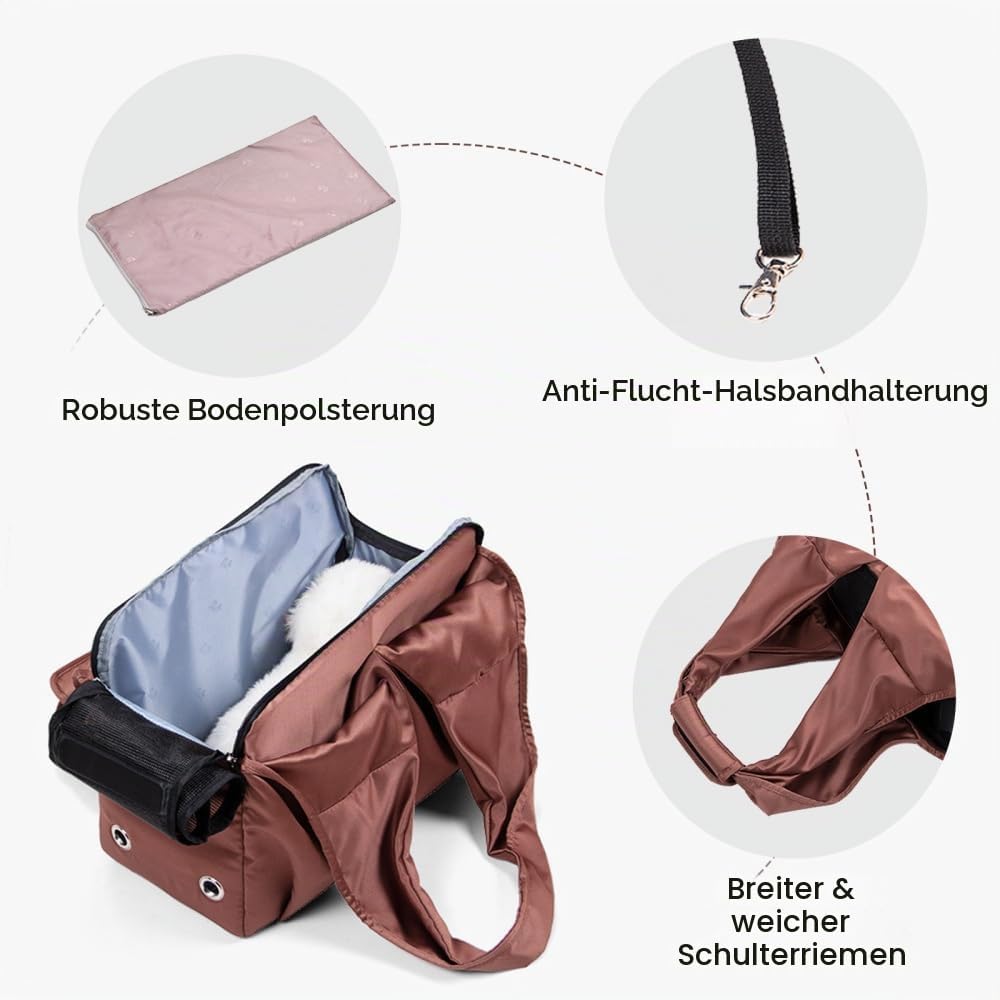 Handtasche für kleine Hunde, Katzen und Welpen, Weiche Hunde-Reisetasche, Faltbar Leicht Tragetasche