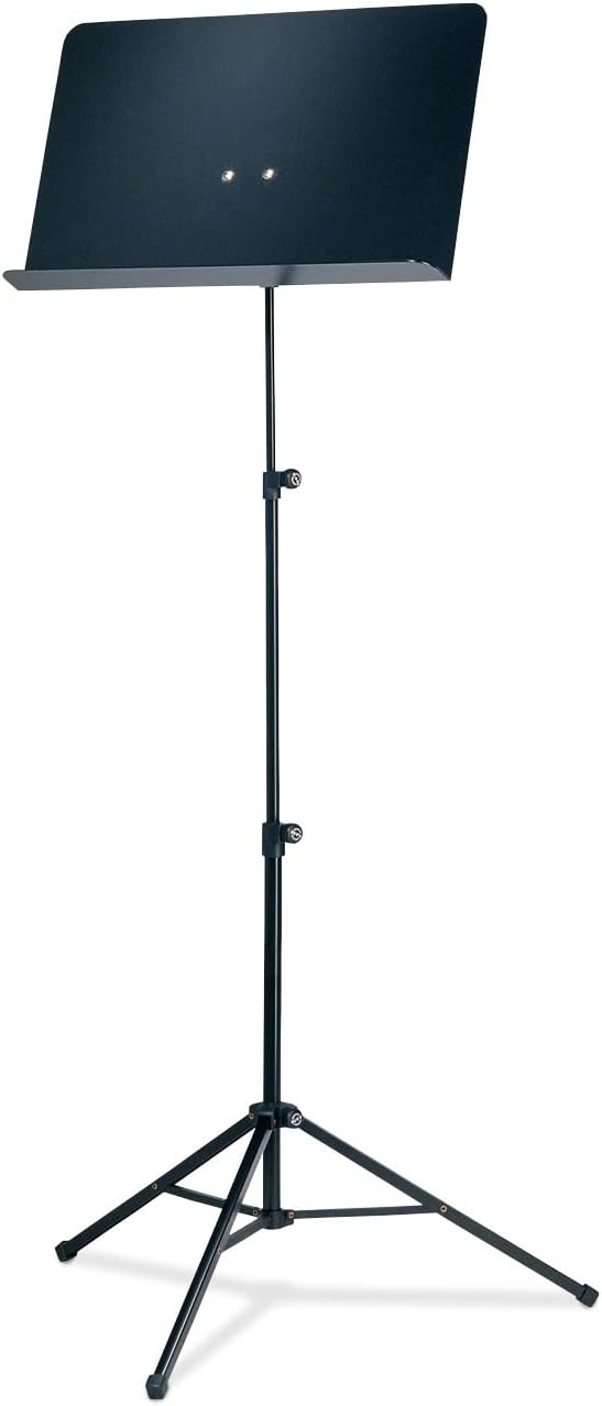 K&M 10068 Schulorchester-Notenpult Schwarz – klappbarer, ausziehbarer Notenständer 55,5 – 119 cm - P