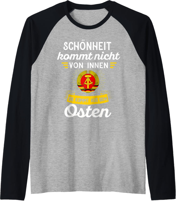 Ossi Geschenk Männer NVA Osten DDR Frauen Ostdeutschland Raglan