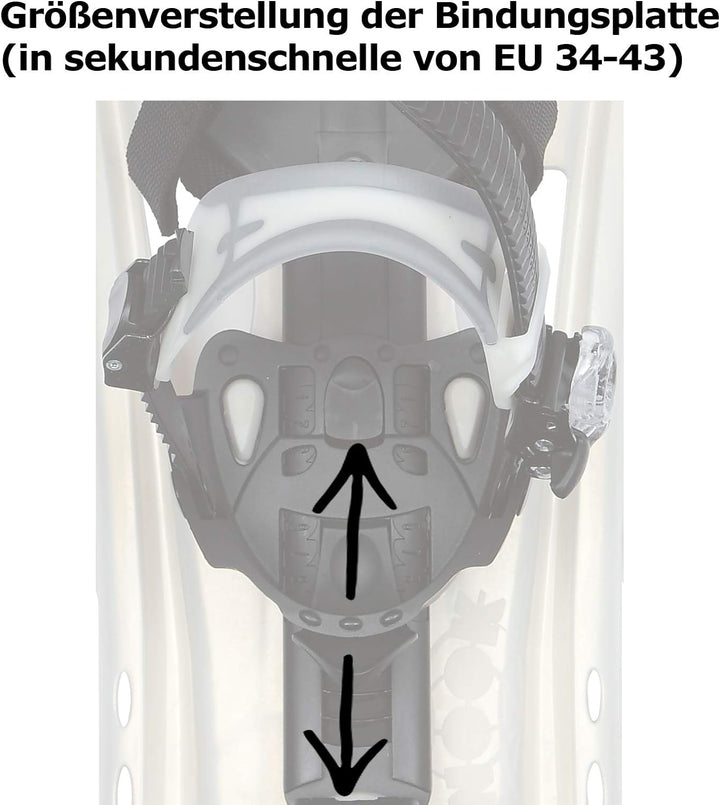 Inook AXL Schneeschuhe I Schneeschuhe mit Steighilfe I EU 34-42 I Schneeschuh Set mit praktischer Sc