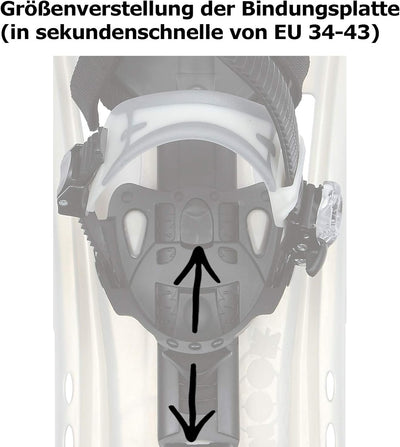 Inook AXL Schneeschuhe I Schneeschuhe mit Steighilfe I EU 34-42 I Schneeschuh Set mit praktischer Sc