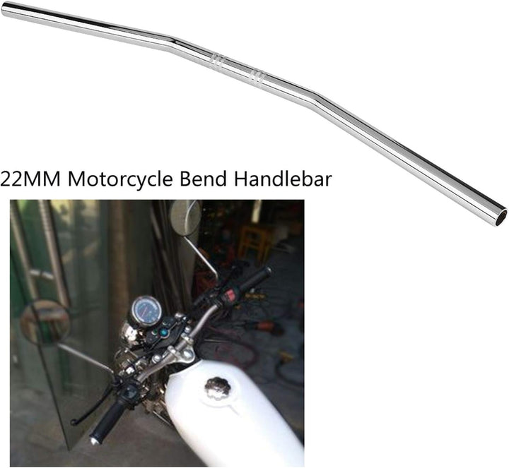 Qiilu Motorrad Lenker, 22 MM Universaler Motorrad Retro Bend Lenker Lenker für Pit Dirt Bike ATV Qua