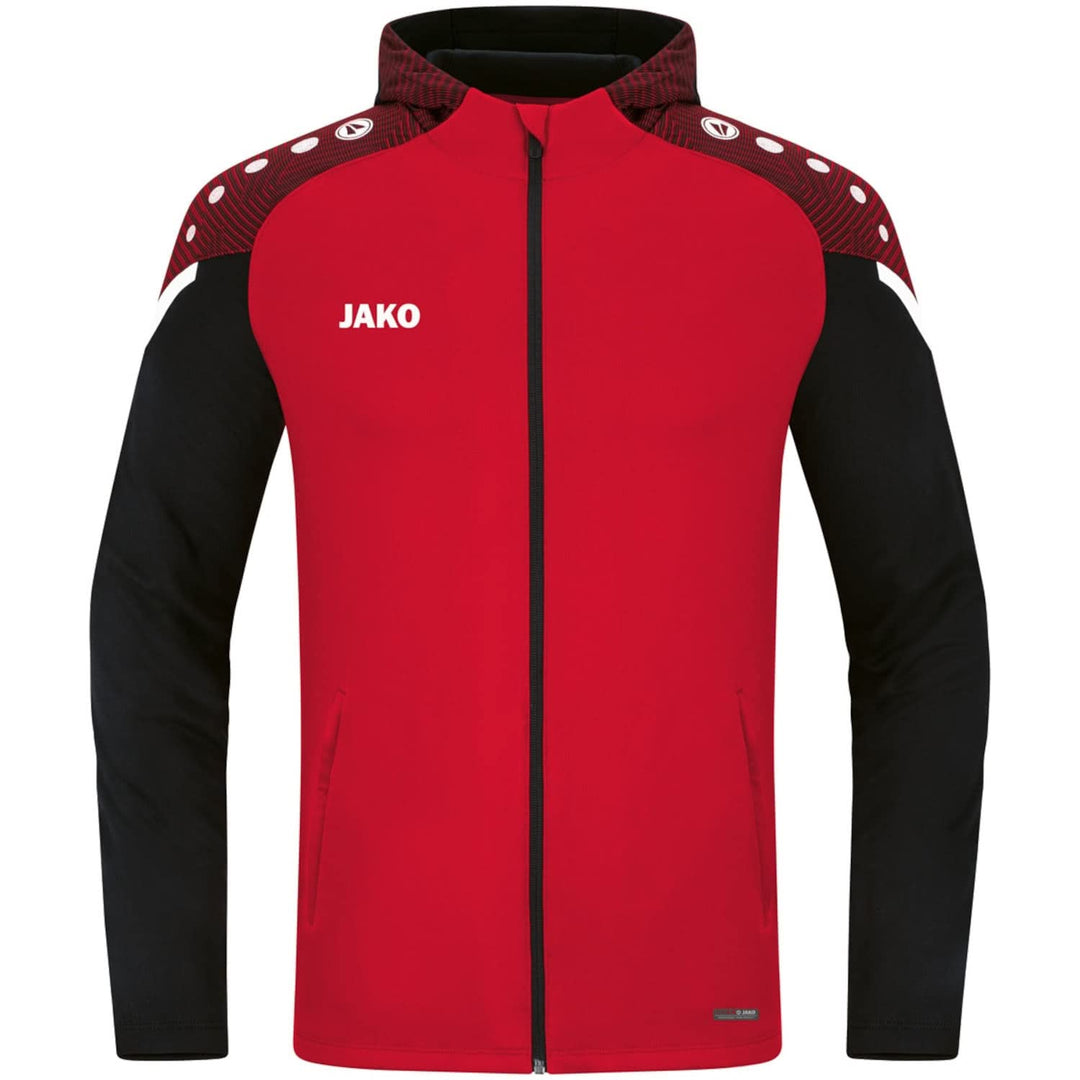 JAKO Herren Kapuzenjacke Performance, neonorange/weiss/marine, M, 6897, Rot/Schwarz