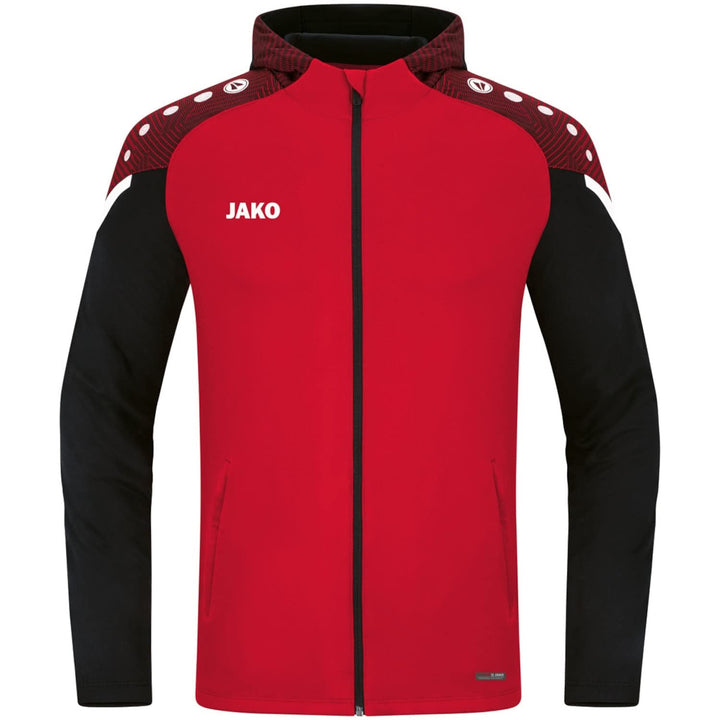 JAKO Herren Kapuzenjacke Performance, neonorange/weiss/marine, M, 6897, Rot/Schwarz