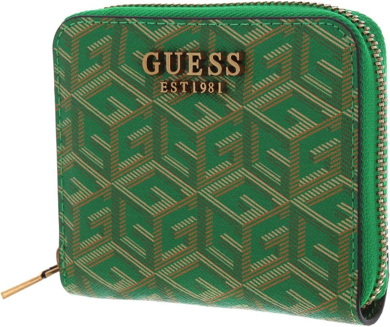 GUESS Damen Laurel SLG Small Zip Around Bag Einheitsgrösse Waldlogo, Einheitsgrösse Waldlogo