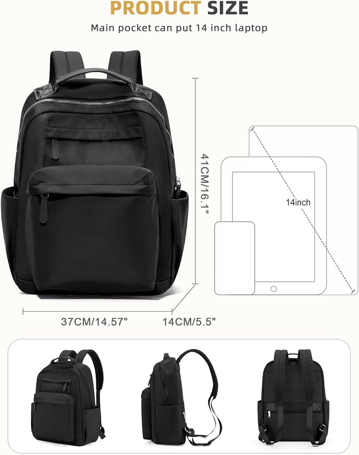 Rucksack Damen, Laptop Cityrucksack Reiserucksack Handtasche Lässig Rucksack Wasserdicht Elegant Cas