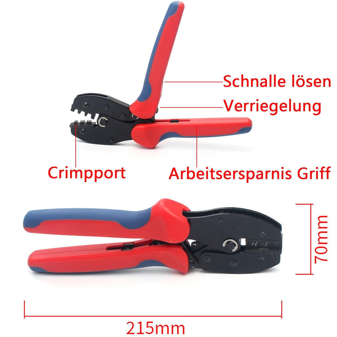 22-Paar Solarstecker + Solar Crimpzange,2.5/4/6mm² Männlich/Weiblich photovoltaik solarpanel Stecker