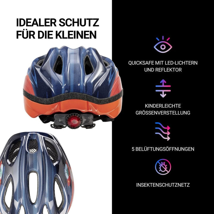 KED Kinder Meggy Trend Fahrradhelm, Cosmos UFO, 44-49cm (XS)