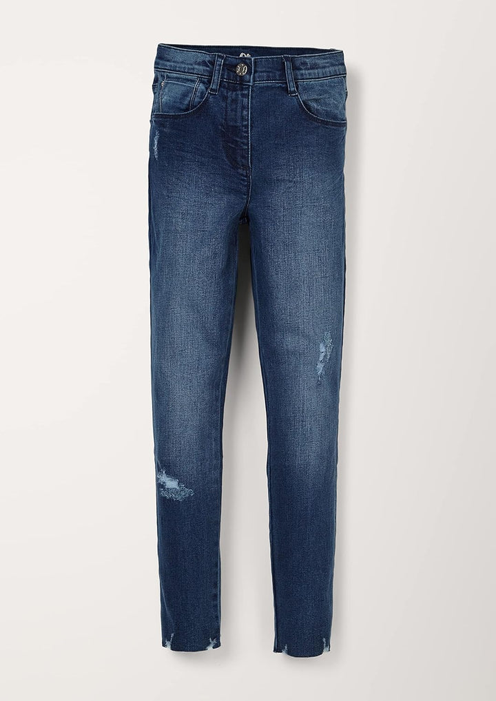s.Oliver Junior Girl's Hose lang Skinny Suri Pants, Dark Blue stretche, 164