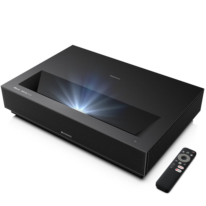 WEMAX Nova Pro ALPD Laser TV, Ultrakurzdistanz Beamer 4K mit 2100 ISO Lumen & 3D, Google TV & Google