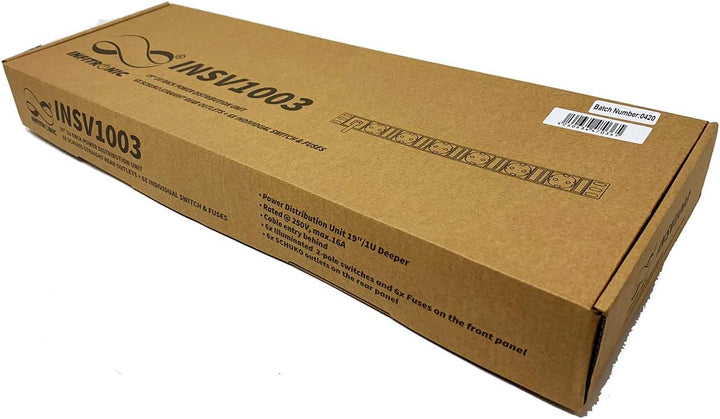Infitronic - INSV1003-19 Zoll 1HE 6-Kanal-Schaltkonsole Steckdosenleiste Stromverteiler DJ Switch (e