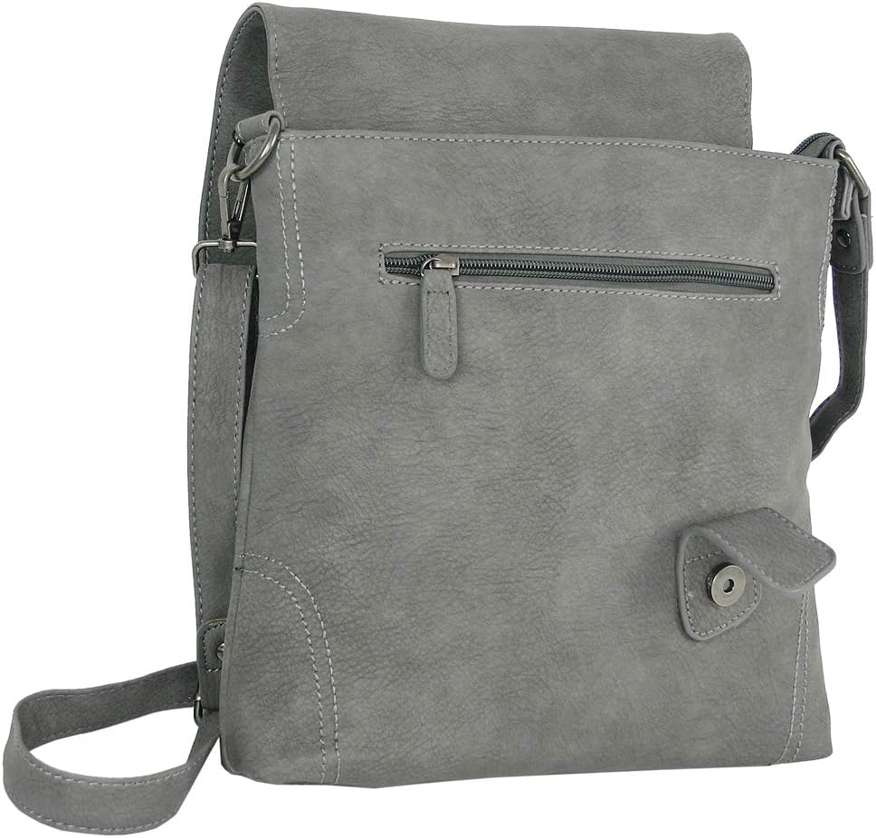 BAG STREET - Damen Handtasche mit Riegel-Magnetverschluss und Reissverschluss - 4 Liter Volumen - Um