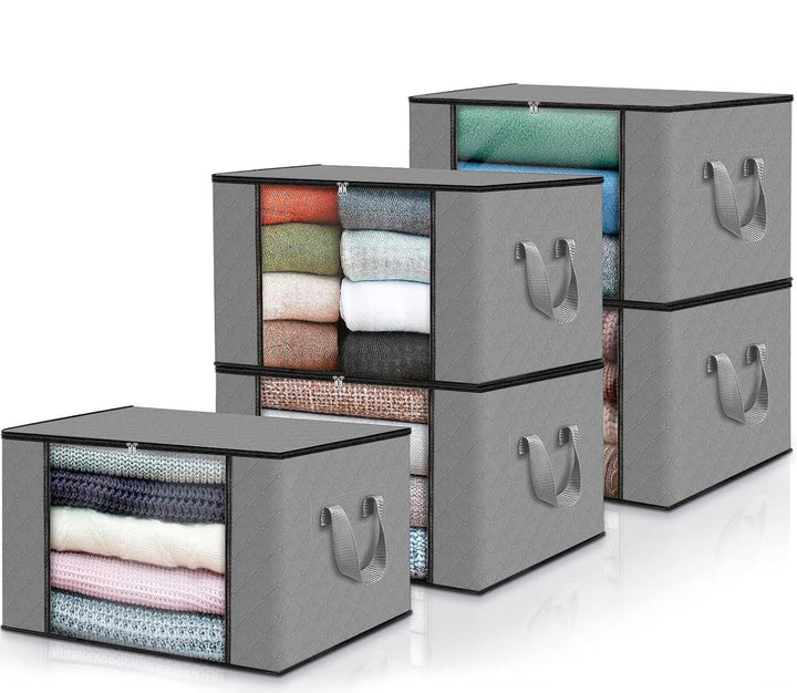 edihome, Aufbewahrungstasche, (5 Stück), Kleideraufbewahrung, Kleiderschrank organizar, Unterbett Au